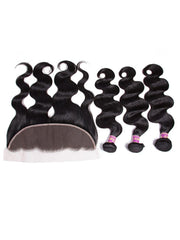 Body Wave 13x6 Lace Frontal with 3 Bundles Human Hair