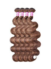 Gorgeous Highlight Honey Blonde Bouncy Body Wave Hair 4 Bundles