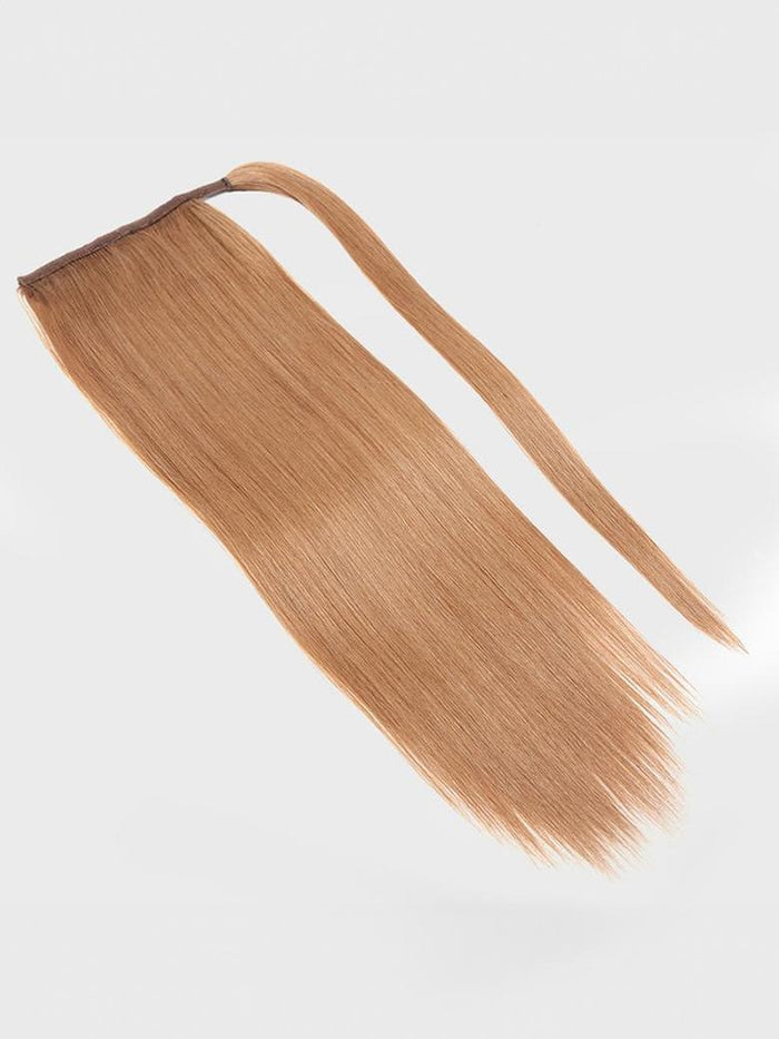 Petaluxe Clip In Extension Ponytail Ash Brown Straight Human Hair