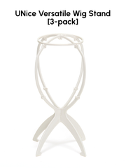 Versatile White Wig Stand & Black Foldable Wig Stand for Multiple Wigs(3-Pack)