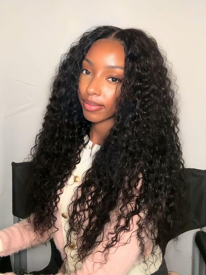 [BOGO] Petaluxe 7x5 Bye-Bye Knots? Lace Put On And Go Glueless Water Wave Wig With Drawstring With Baby Hair