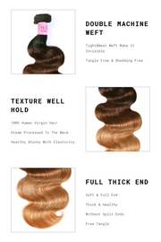 Icenu Series Body Wave Virgin Hair 1 Bundle Unprocessed Ombre Human Hair Wave