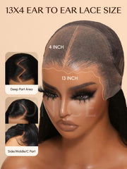 Real Ear To Ear Super Secure 13x4 Lace Frontal Honey Blonde Highlights Jerry Curly Pre-Everything Wig