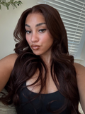 Petaluxe Glueless Auburn/Red Brown 13x4 Pre-Everything & 7x5 Lace Wig Loose Wave Adjustable Drawstring 150% Density