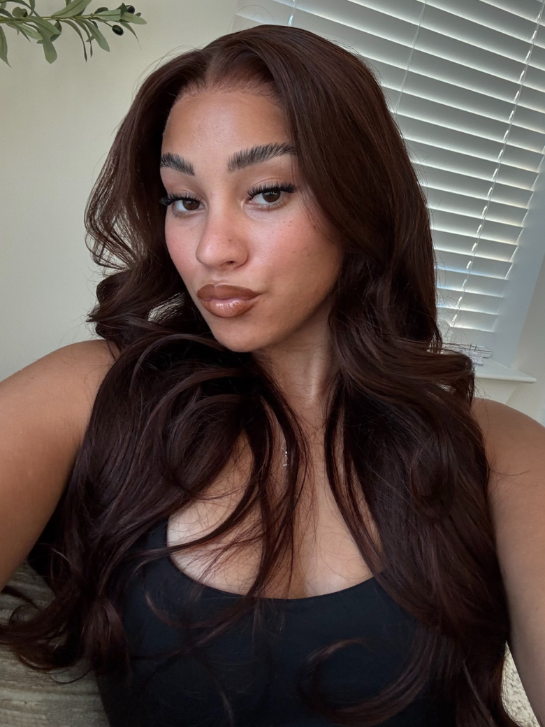 7x5 Bye Bye Slip? Lace Auburn/Red Brown Yaki Straight Wig with Invisi Drawstring