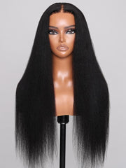 5x5 Thin HD BlendAway Lace 180% Density Glueless Lace Yaki Hair Wig