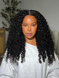 [20"-24"]Petaluxe Bye-Bye Knots 7x5 Lace & 13x4 Pre-Everything Curly Texture Premium Hair Drawstring Wig With Finger Coil Ends