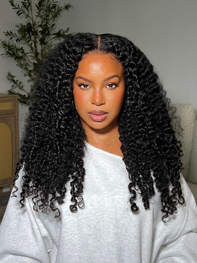 [20"-24"] Bye-Bye Knots 7x5 Lace & 13x4 Pre-Everything Curly Texture Premium Hair Drawstring Wig With Finger Coil Ends