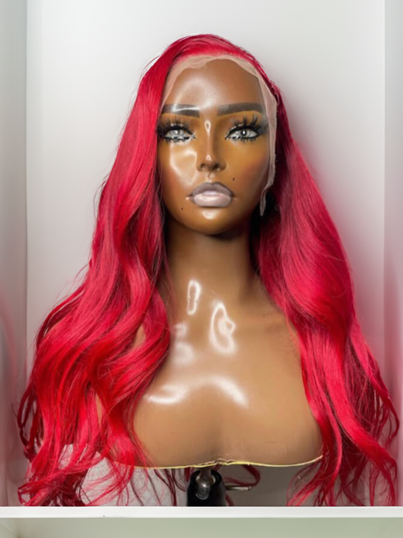 13x4 Lace Front Vivid Red Body Wave Wig
