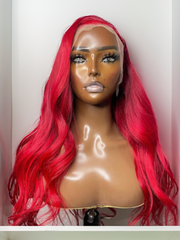 13x4 Lace Front Vivid Red Body Wave Wig