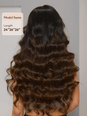 Chestnut Brown Ombre 3 Pcs Body Wave Human Hair Bundles