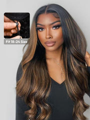 7x5 Bye Bye Knots? Wig Glueless Lace Balayage Highlight Body Wave Wig No Burden Free Upgrade