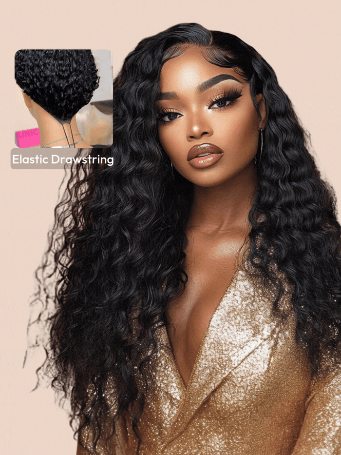 Petaluxe Byebye Knots Wig 7x5 Pre Cut Lace Water Wave Flexible Cap Size Drawstring Wig