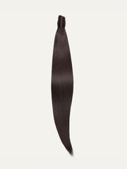 Clip In Ponytail Mocha Brown Straight Human Hair Extension