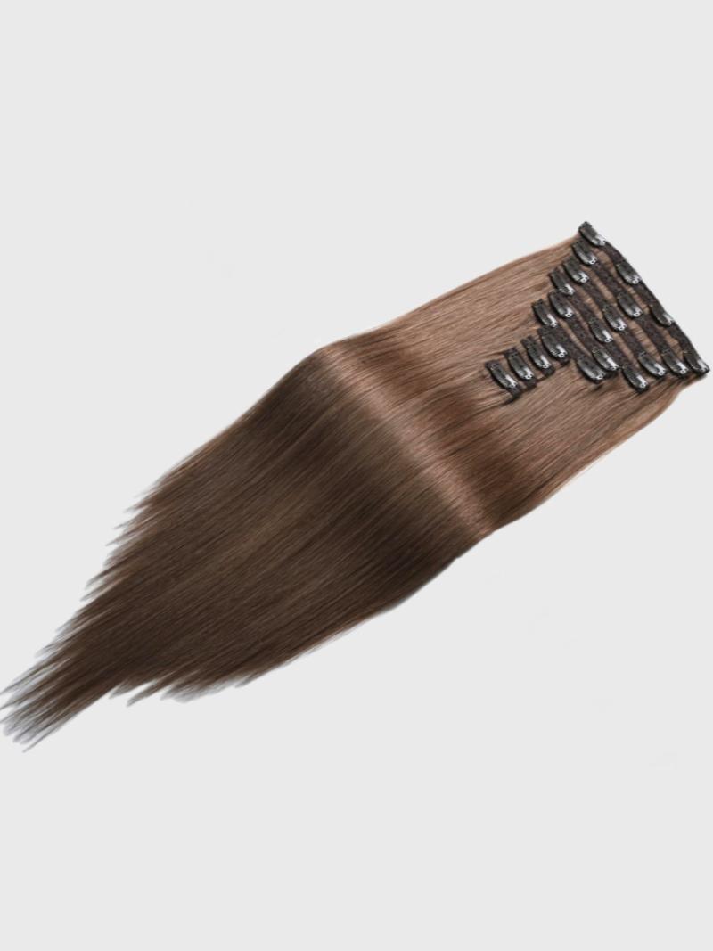 Walnut Brown Human Hair Clip In Extension