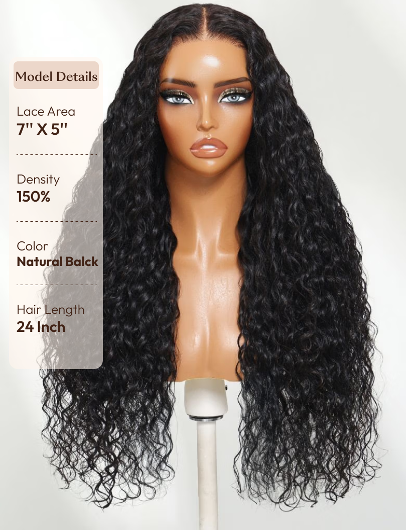 Bye-Bye Knots? 7x5 Lace Mixed Curls Wig with Invisi Drawstring