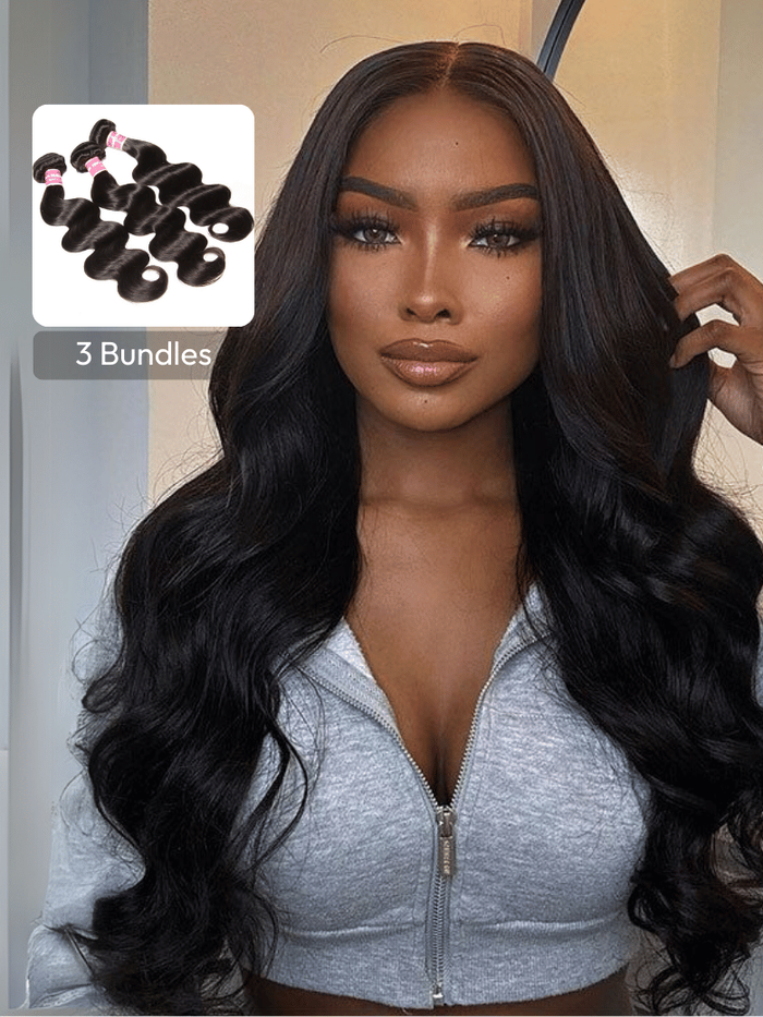 Petaluxe 3 Bundles Hair Body Wave Virgin Human Hair