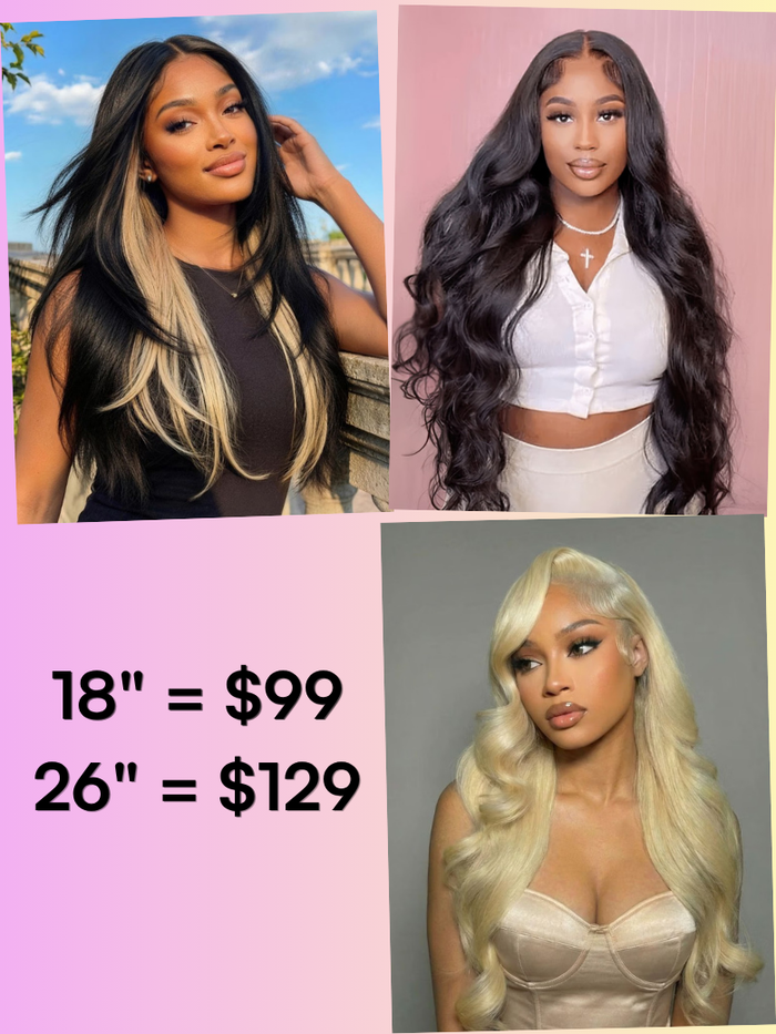 Petaluxe All Wigs 70% OFF : 7x5 Bye Bye Slip Wig | Full Lace Wig | 4x4 Pre Cut Lace Closure Wig