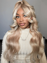 22 Inch Bye-Bye Knots Wig 7x5 Lace Light Brown to Blonde Ombre Loose Wave Wig