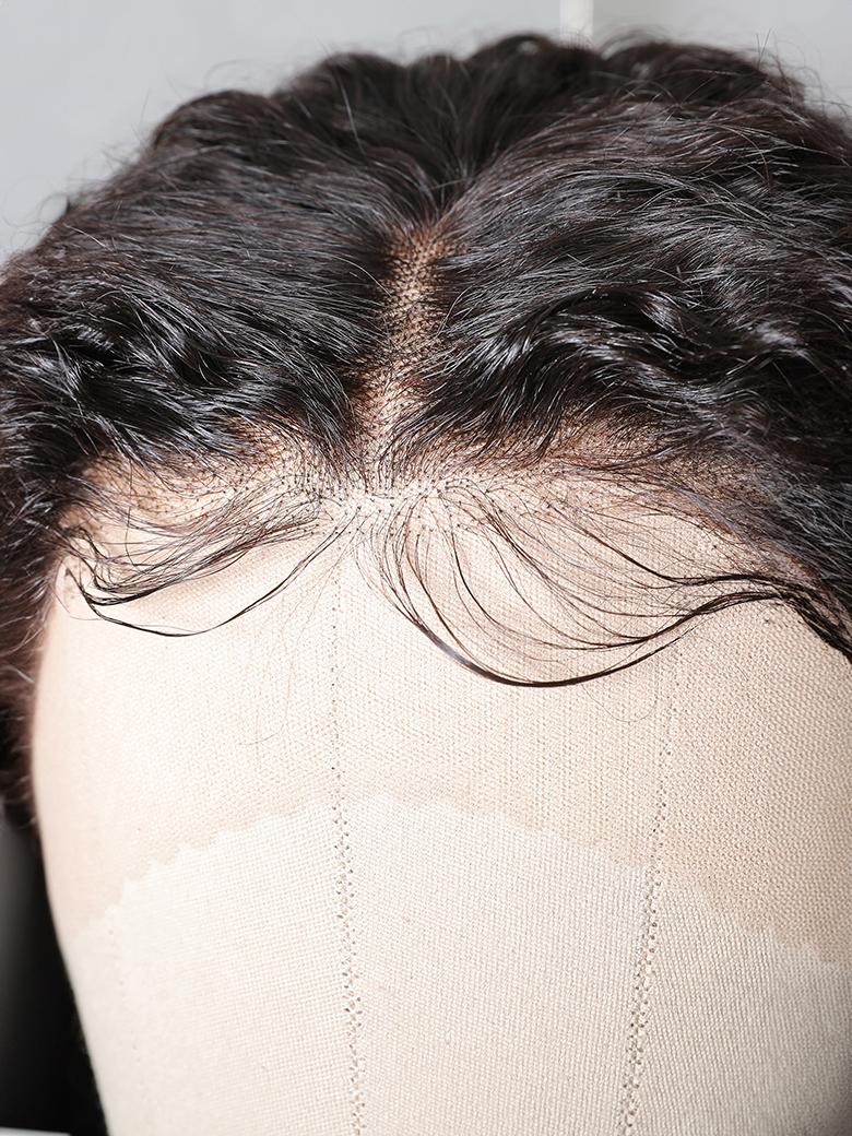13x4 Transparent Lace Front Kinky Curly Human Hair Wigs Pre Plucked With Baby Hair