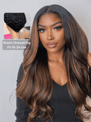 7x5 Bye Bye Knots? Glueless Lace Balayage Highlight Body Wave Wig No Burden