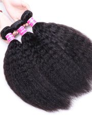 3Pcs Kinky Straight Indian Real Human Hair Bundles Deal