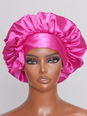 Silk Sleep Cap Breathable Shower Cap Soft Elastic Wide Band Adjustable Hair Bonnets Sleeping Cap