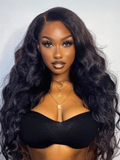 Petaluxe Glueless 250% High Density HD Invisible Lace Body Wave Lace Front Wigs Human Hair