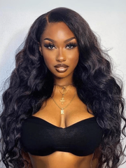 Glueless 250% High Density HD Invisible Lace Body Wave Lace Front Wigs Human Hair