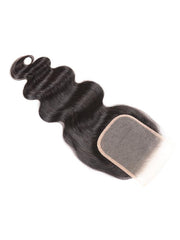 Natural Color Body Wave 4x4 Free Part Lace Closure