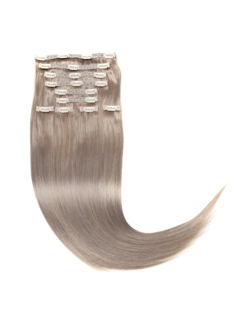 Sterling Silver Human Hair Clip In Extension