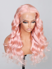 13x4 Lace Front Pastel Pink Loose Wave Wig