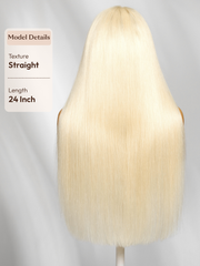 13x4 Bye Bye Slip? Lace Frontal 613 Blonde Straight/ Body Wave Glueless Wig with Invisi Drawstring For Beginners