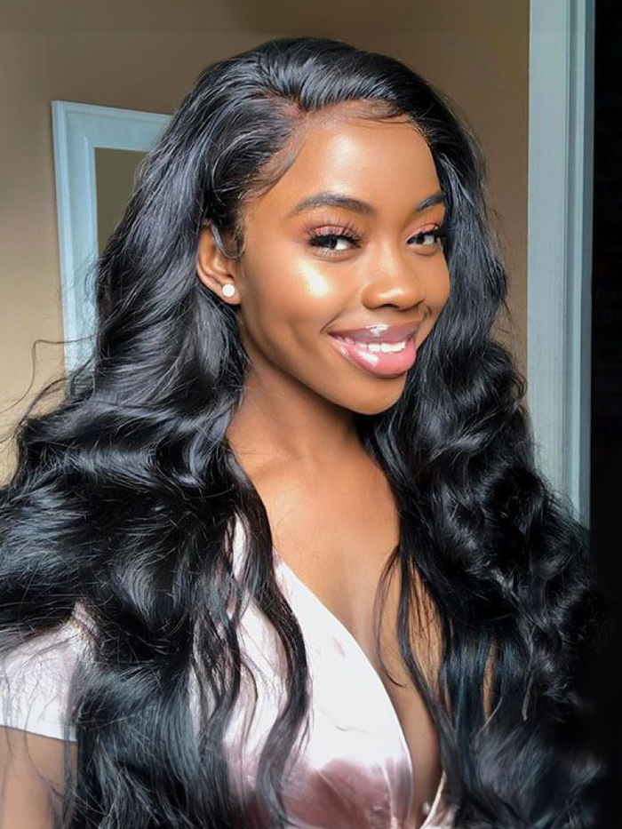 Petaluxe 5x5 HD Lace Wigs Pre Plucked Body Wave Wig 150% Density Hair Clear Glueless Lace Wigs