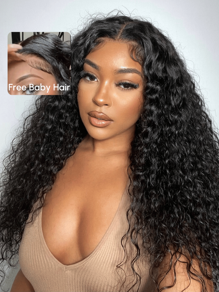 Petaluxe [Limited Time] 7x5 Lace Bye-bye Knots Baby Hair 30s Quick Install Glueless Water Wave Invisible Knots Wig