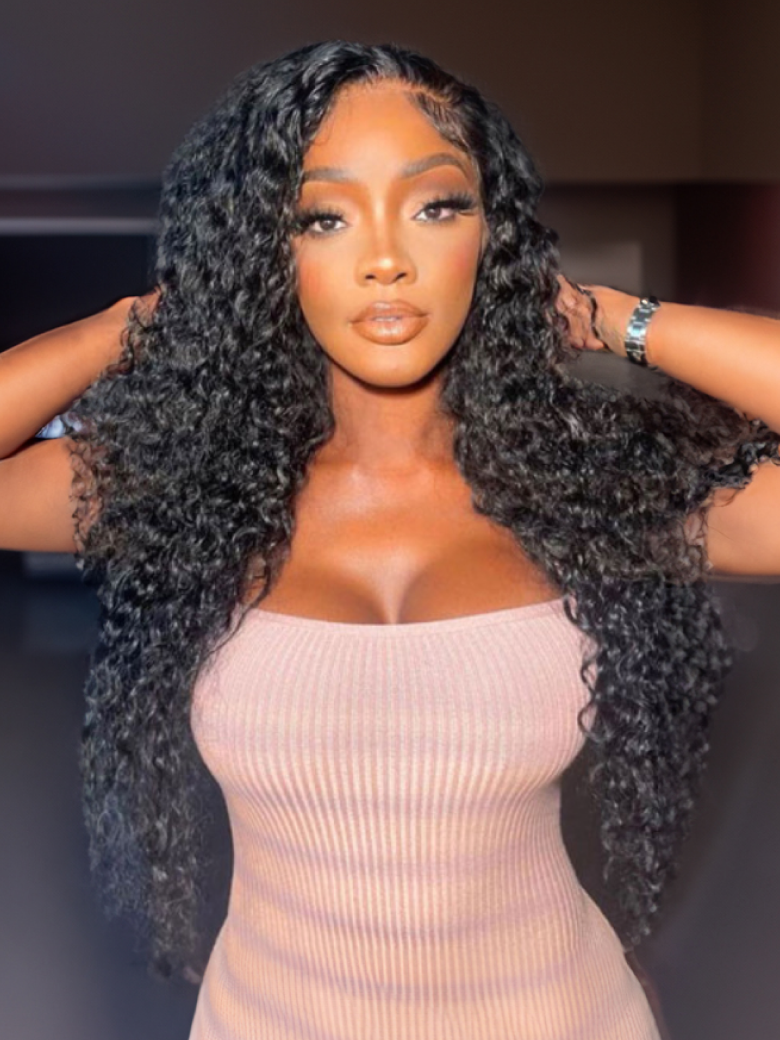 Latest Bye-Bye Knots Wig 7x5 Glueless Lace Curly Wig With Bleached Invisible Knots 180% Density