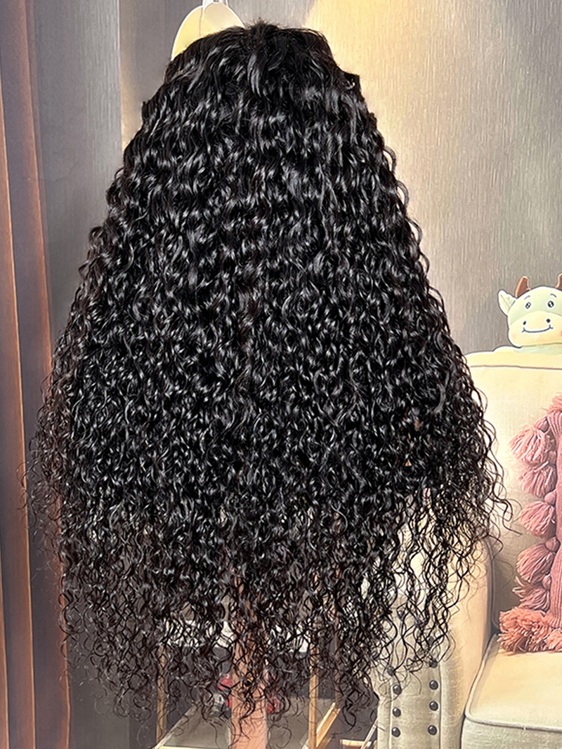 [18"=$39.9] Glueless V Part Water Wave Natural Looking Wig With No Leave-Out