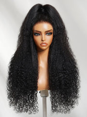 Bye-Bye Knots? 7x5 Lace Natural Black Defined Deep Wave Wig with Invisi Drawstring