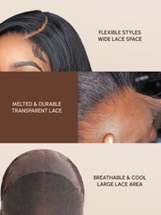 13X4 Lace Front Chocolate Brown With Peek A Boo Blonde Highlights Loose Wave Lace Front Wig