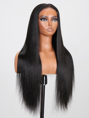 [From 20"] 6x4.5 Pre Cut Lace Straight Black Wig With Breathable Cap Bouncy 150% Density