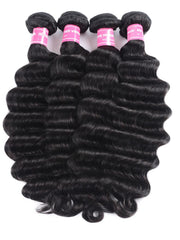Hair 4pcs Loose Deep Wave Virgin Human Hair Weft