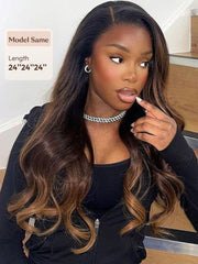 Chestnut Brown Ombre 3 Pcs Body Wave Human Hair Bundles