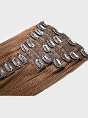 Chocolate Brown Human Hair Clip In Extension