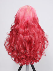 24 Inch 13x4 Lace Front Strawberry Blonde Body Wave Wig With Baby Hair