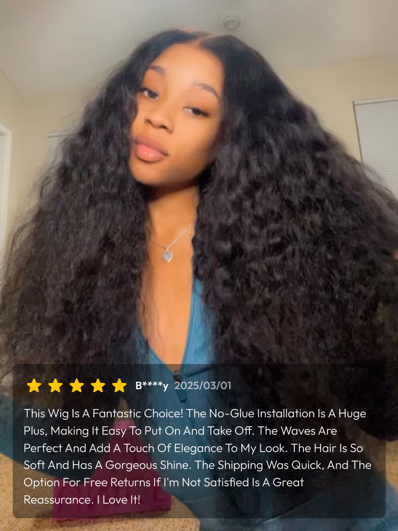 7x5 Bye-Bye Knots? Wig Water Wave Invisible Knots With Invisi Drawstring With Baby Hair