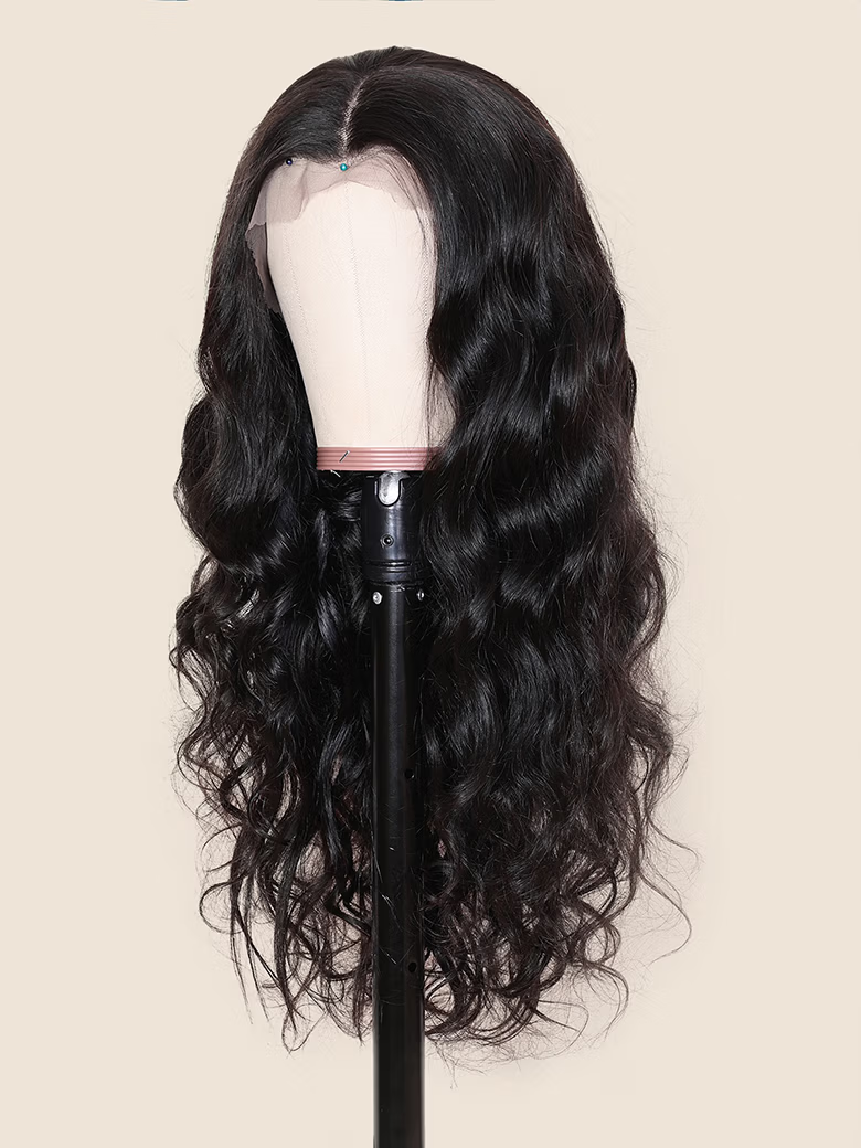 [24"=$119] Realistic Body Wave& Kinky Straight Glueless 13x4 Lace Front Wig Virgin Human Hair