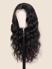 [24"=$119] Realistic Body Wave& Kinky Straight Glueless 13x4 Lace Front Wig Virgin Human Hair
