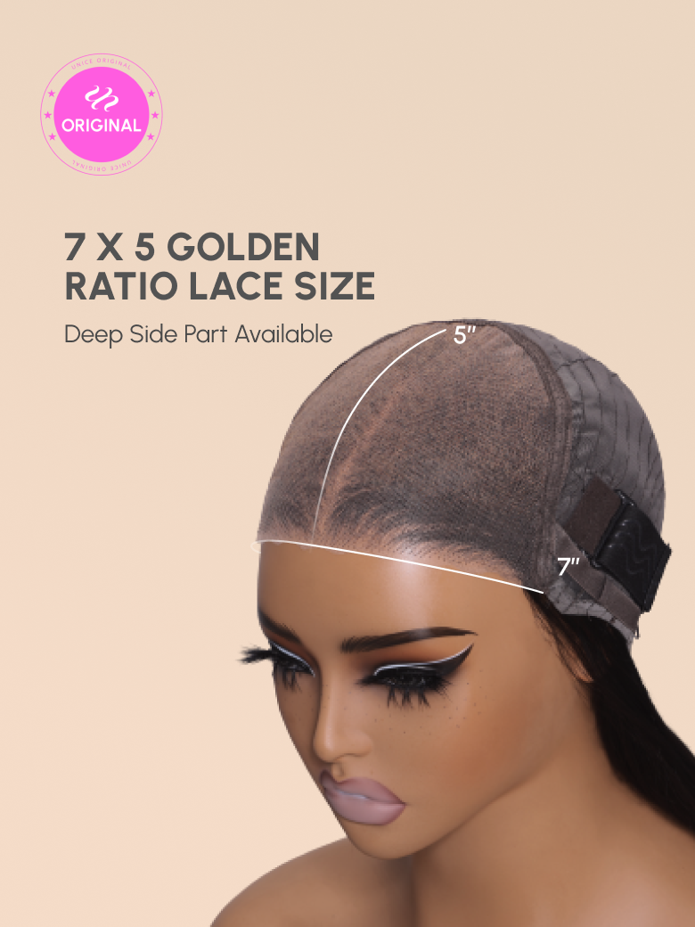 Bye-Bye Knots 7x5 Glueless Lace Honey Blonde Body Wave Wig With Bleached Clean Knots 180% Density