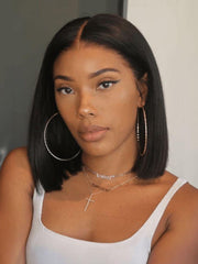 Affordable V Part Bob Straight Wig Glueless Beginner-Friendly