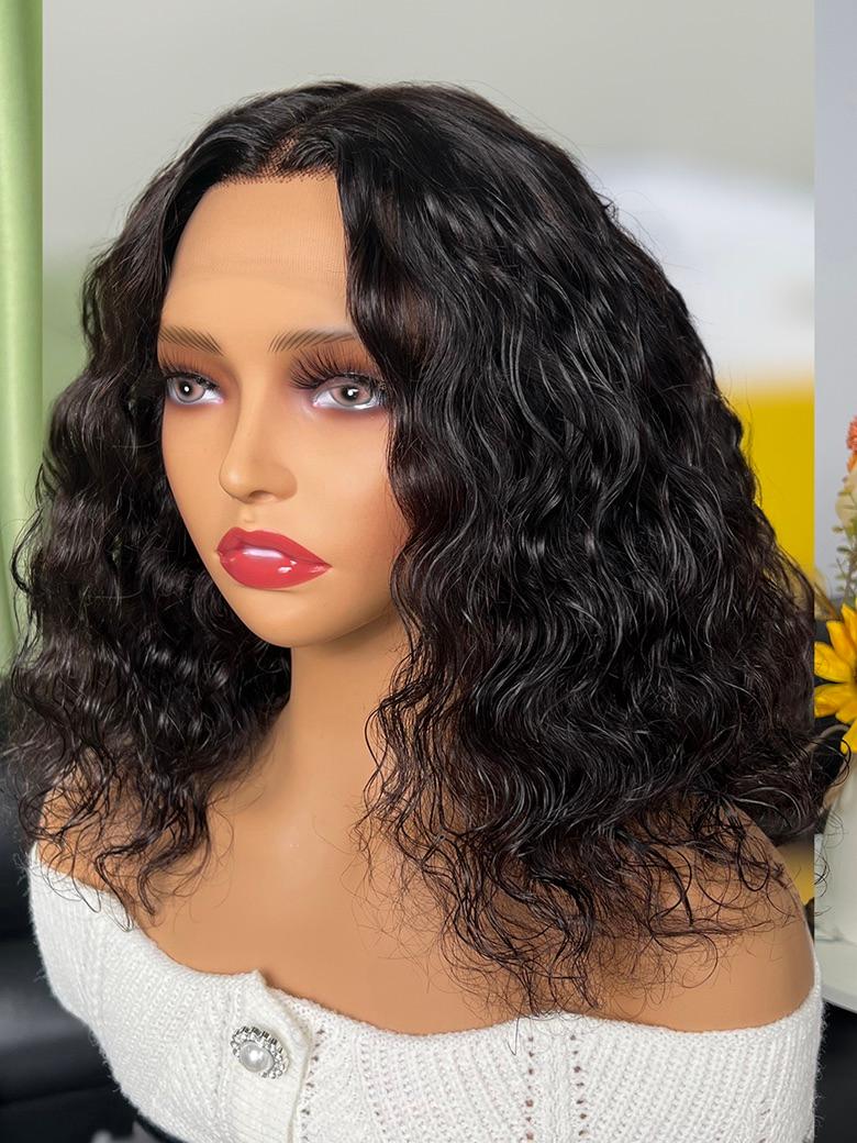 Bob Lace Wigs With Natural Black And Loose Body Wave Hair